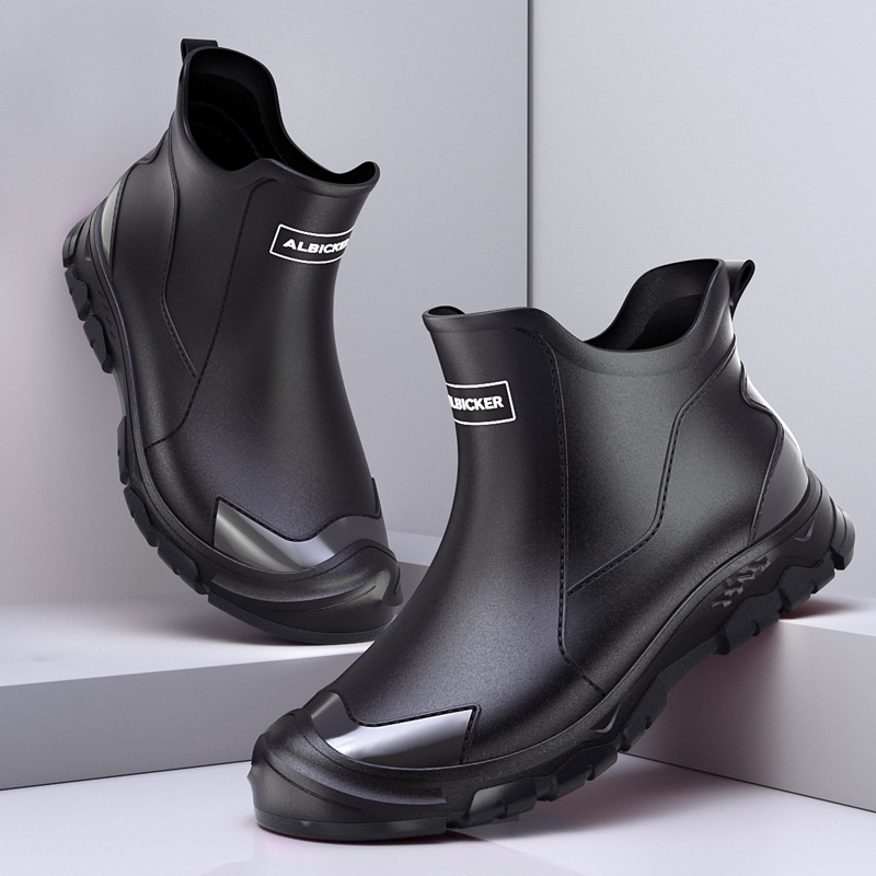 Men'S Shoes Water Resistant - Stivali da Pioggia Corti da Uomo,