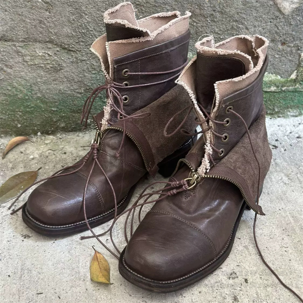 Men'S Shoes Increase Height - Stivali alla Moda con Suola Spessa