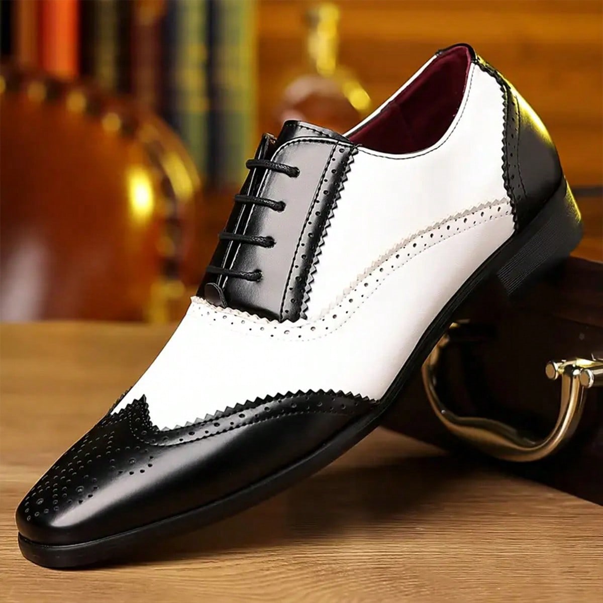 Men'S Shoes Smart - Scarpe eleganti da uomo con allacciatura,
