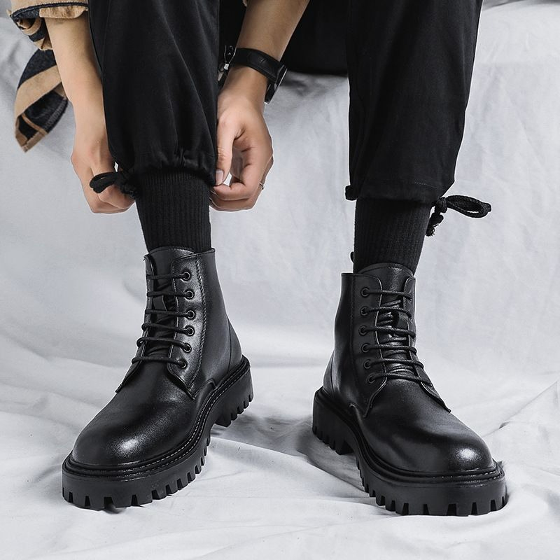 Stivali Alti in Pelle da Uomo, - Men'S Shoes With Height Increase recensione e prezzo