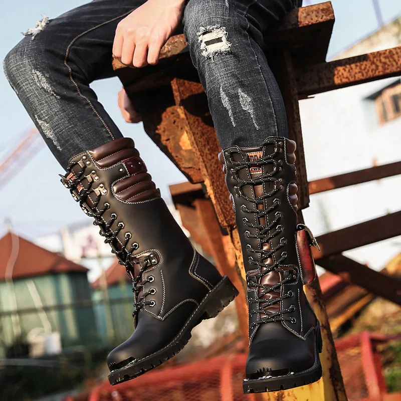 Stivali da uomo in pelle alti  - Men'S Shoes Hoka Sale recensione e prezzo